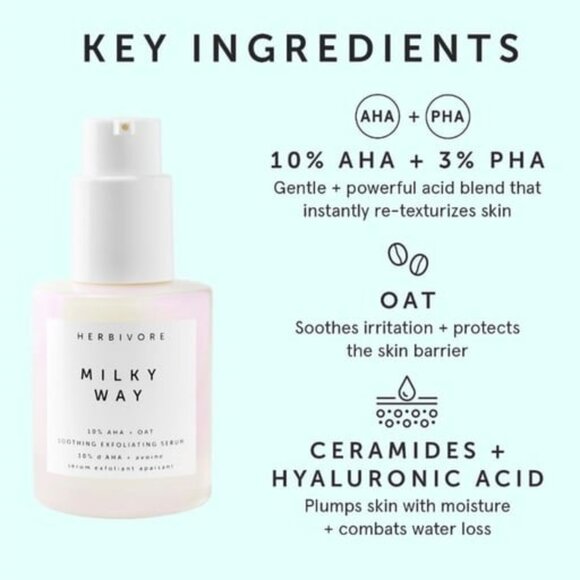 Herbivore Botanicals Milky Way Serum Full Size 1 Oz Retail $58 - Picture 5 of 6